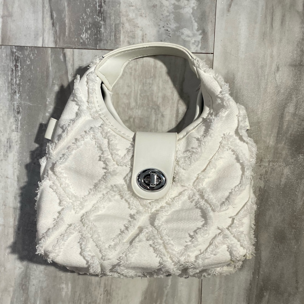 White Quilted Women's Handbag